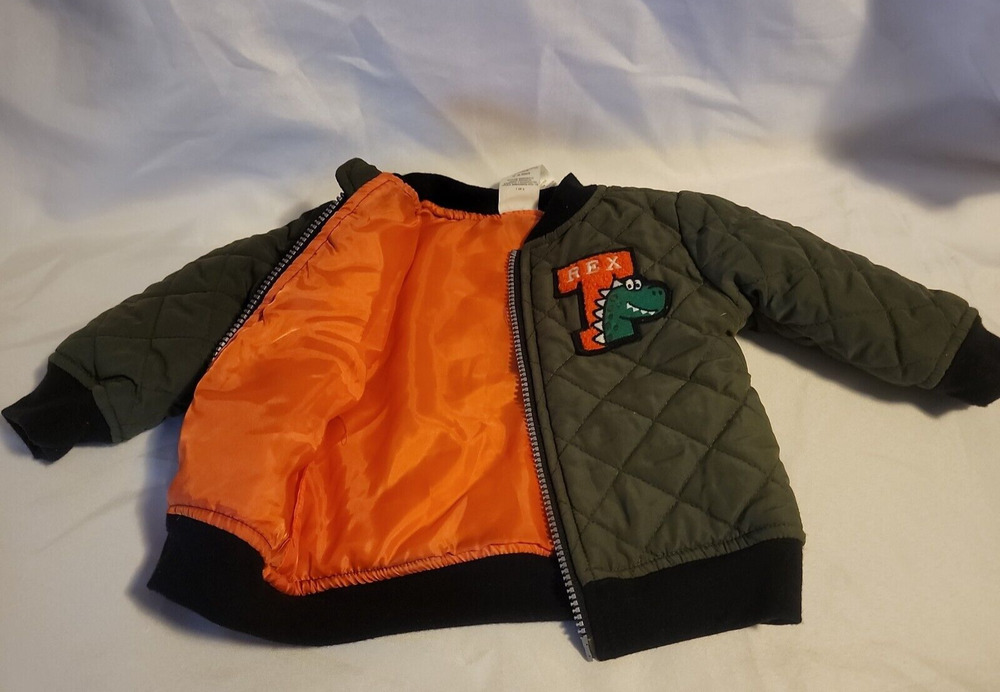 Wonder Nation Infant Boys Coat T Rex Green 6-9 months